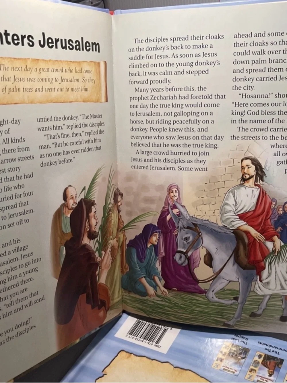 Lot of 3 The Children's Bible Hardcovers: Commandments, Savior, Last Supper